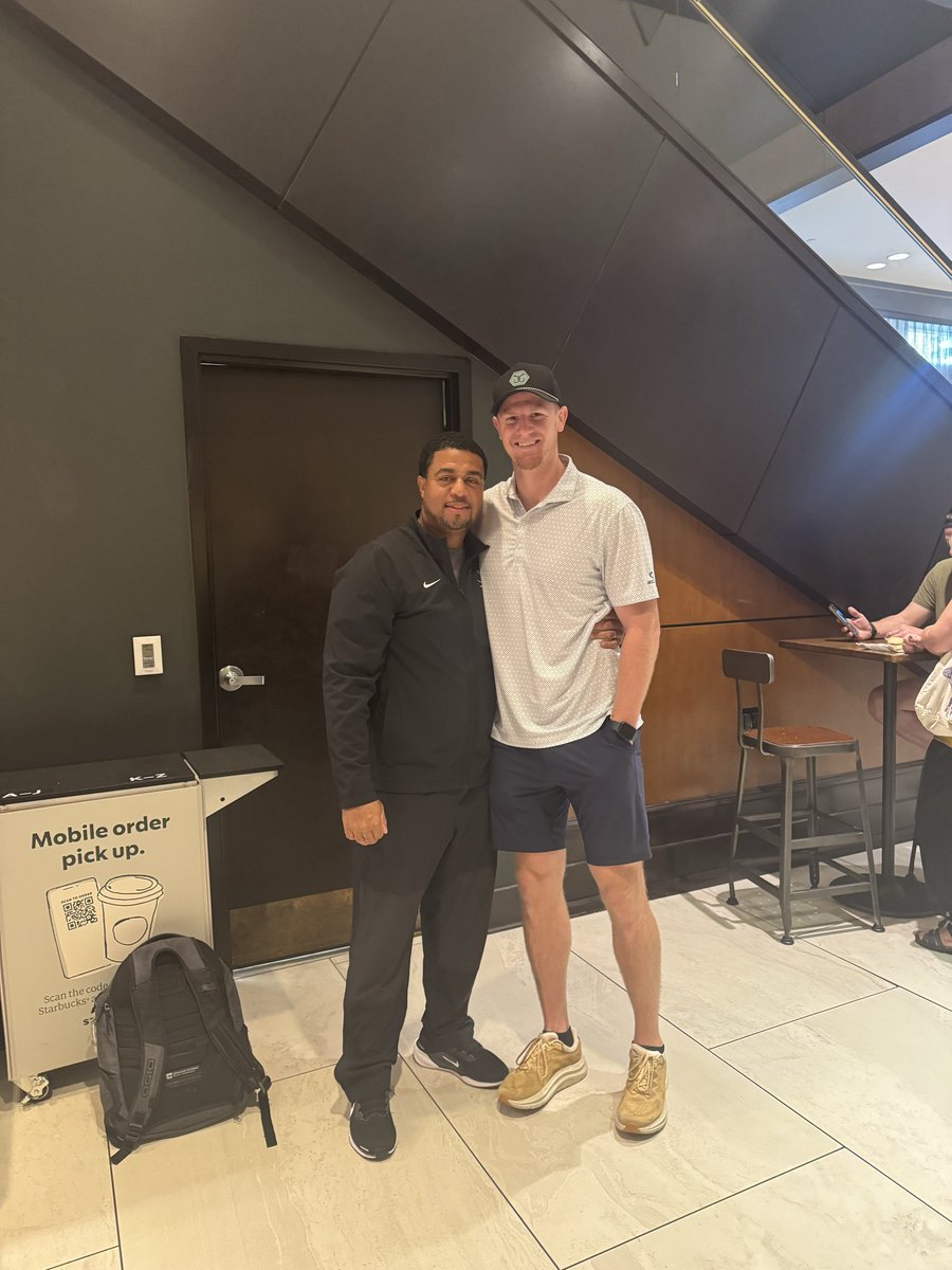 adamwing12's tweet photo. Great running into @Backendcoach12 unexpectedly this past weekend in Louisville! Hard to believe it’s been 13 years since I last stepped foot on a field. You were a HUGE reason for my success. 

#uvafootball @UVAFootball https://t.co/ryFqZo7D1o