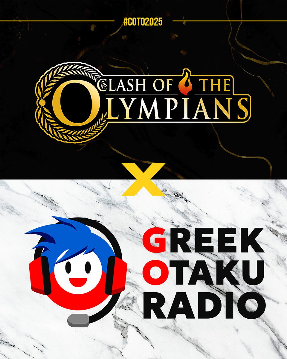 ClashOfTheOlympians (@cotolympians) on Twitter photo Το Greek Otaku Radio θα είναι μαζί μας στο Clash of the Olympians 2025 ως χορηγος επικοινωνίας μαζι με live κληρωσεις για πολλα δώρα! 🏛️🔥
📅 15–16 Νοεμβρίου
📍 Dais Athletic Centre
🎟️ Get your tickets! START.GG/COTO2025 Το Greek Otaku Radio θα είναι μαζί μας στο Clash of the Olympians 2025 ως χορηγος επικοινωνίας μαζι με live κληρωσεις για πολλα δώρα! 🏛️🔥
📅 15–16 Νοεμβρίου
📍 Dais Athletic Centre
🎟️ Get your tickets! START.GG/COTO2025
