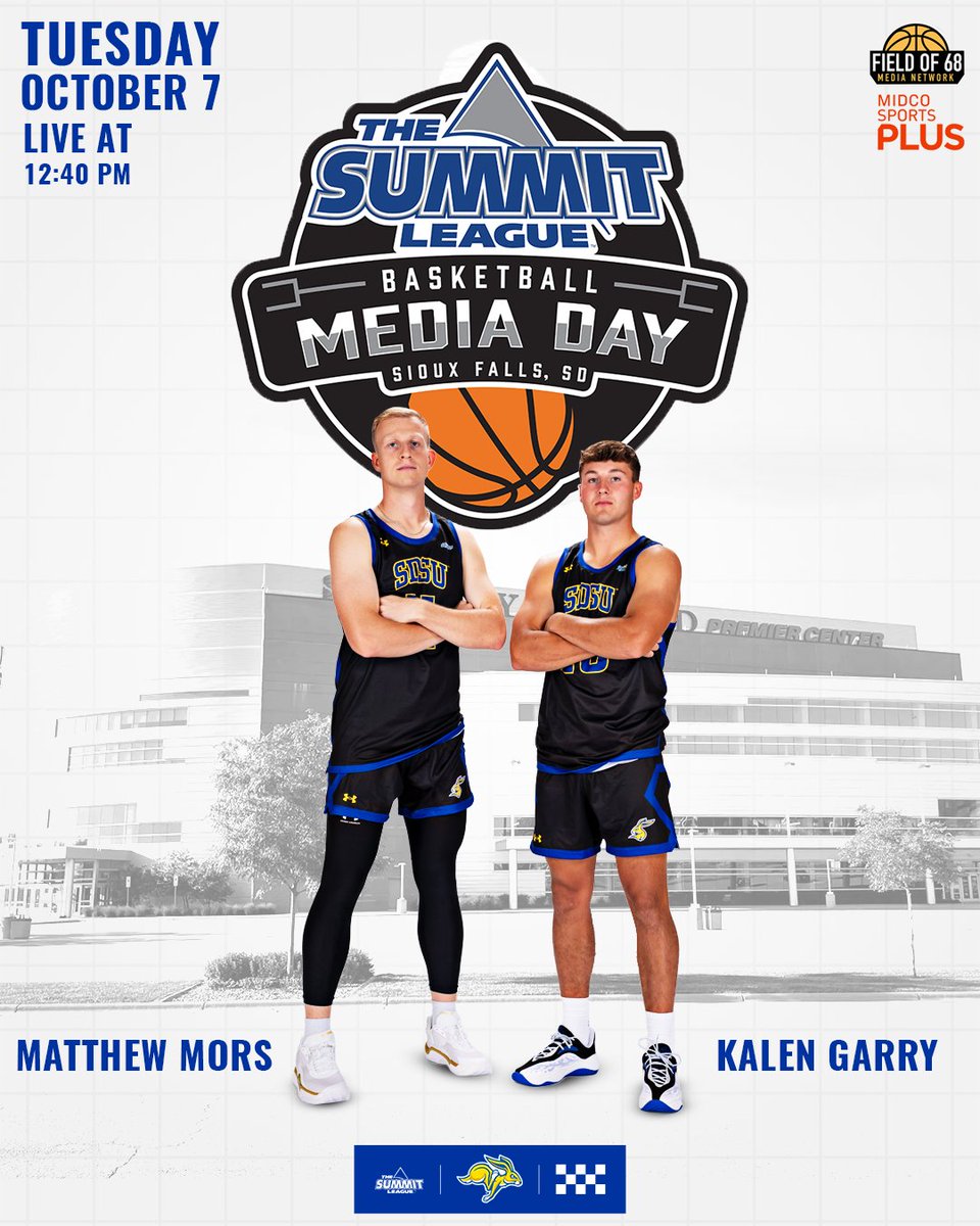 Ready to talk Jackrabbit Hoops!

<a href="/matthew_mors/">Matthew Mors</a> &amp; <a href="/kalen_garry/">Kalen Garry</a> rep our program tomorrow at <a href="/TheSummitLeague/">The Summit League</a> Media Day. 

#GoJacks 🐰