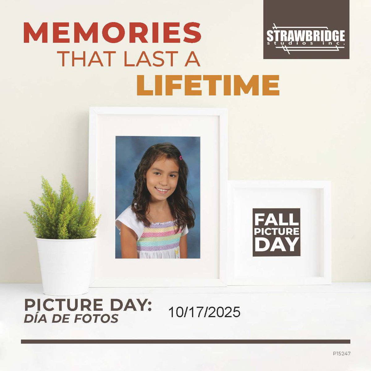 Our Fall Picture day will be Friday, October 17th...please check your email for online ordering information.  Thank you!