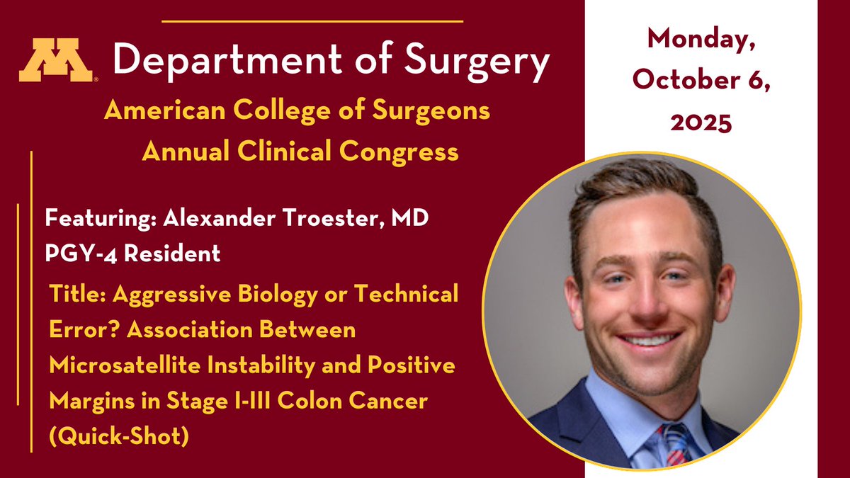 UMNSurgery's tweet photo. #UMNSurgery is proud to have our residents, faculty, and researchers presenting their work at the American College of Surgeons Clinical Congress in Chicago! 

Keep an eye out for our presenters today as the conference continues! https://t.co/oBjhMwjRFW https://t.co/HVecB2IsWm