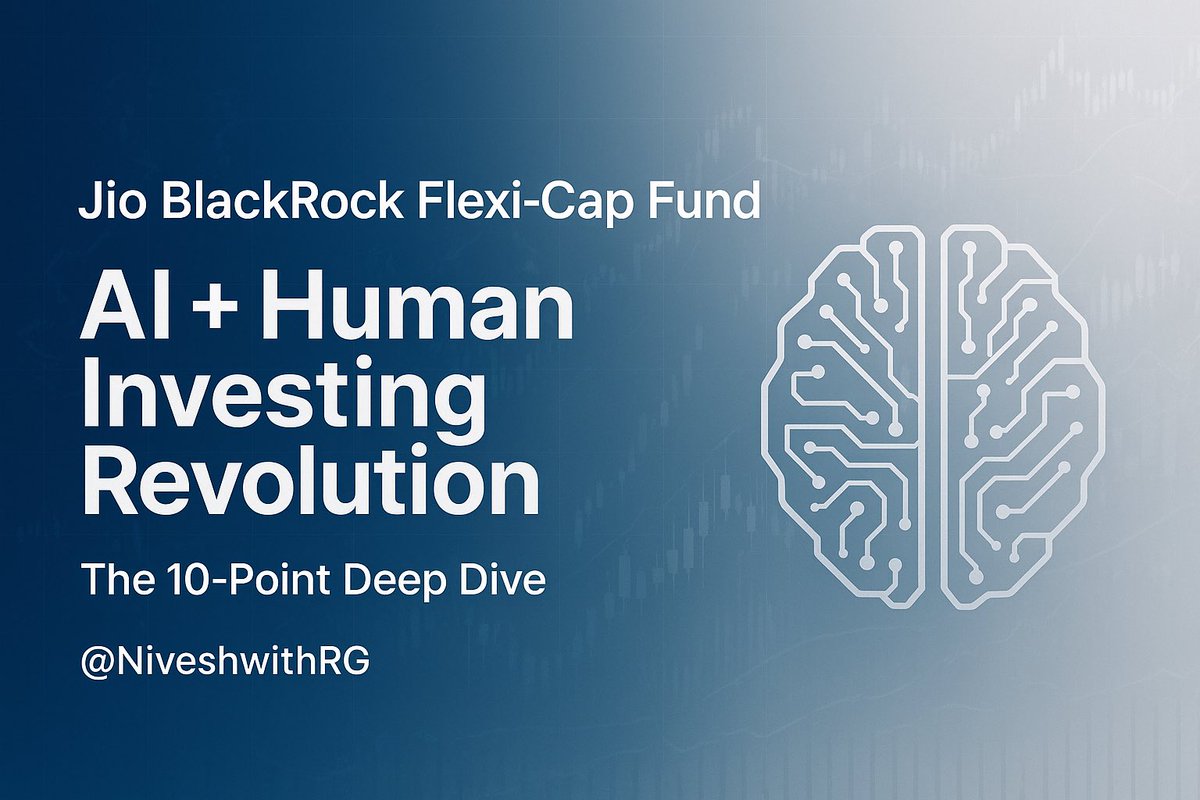 🚨Reliance &amp; BlackRock = India biggest financial partnership.
Their new #FlexiCap Fund uses #AI to pick stocks in real-time.
Let’s decode what’s inside this powerful collaboration 🧵