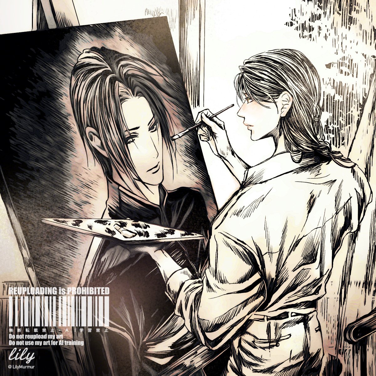 LilyMurmur's tweet image. 藍曦臣、誕生日おめでとうございます〜！！！

#曦澄　魔道学園AU
藍曦臣「私はどうして彼に惹かれるんだろう」