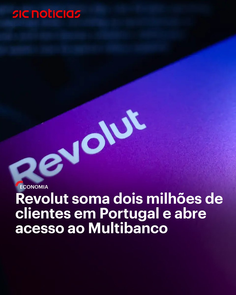 SICNoticias's tweet photo. A partir desta segunda-feira, os clientes do Revolut em Portugal com IBAN português poderão fazer transferências instantâneas MB Way, pagar com códigos QR em loja e 'online', pagar impostos e faturas através de referências Multibanco e levantar dinheiro em caixas ATM com códigos MB Way.

Saiba mais em https://t.co/Fvq7NEC9Mn