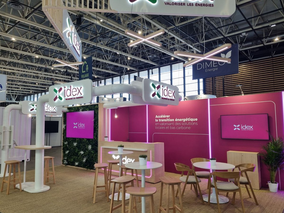 Idexgroupe's tweet image. J-1 avant l'ouverture de #Pollutec2025 ! Notre stand est prêt pour vous accueillir & échanger sur nos solutions d'énergie locale & bas-carbone.
📍Lyon Eurexpo Stand M114 Hall 4
Venez découvrir comment Idex accompagne les territoires & industries dans leur #transitionénergétique