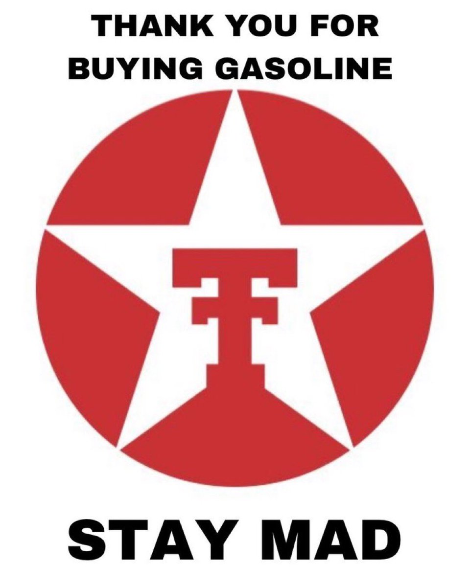 Anyone remember these stickers on gas pumps? We need to make these Tech stickers and put them on pumps all over the country.