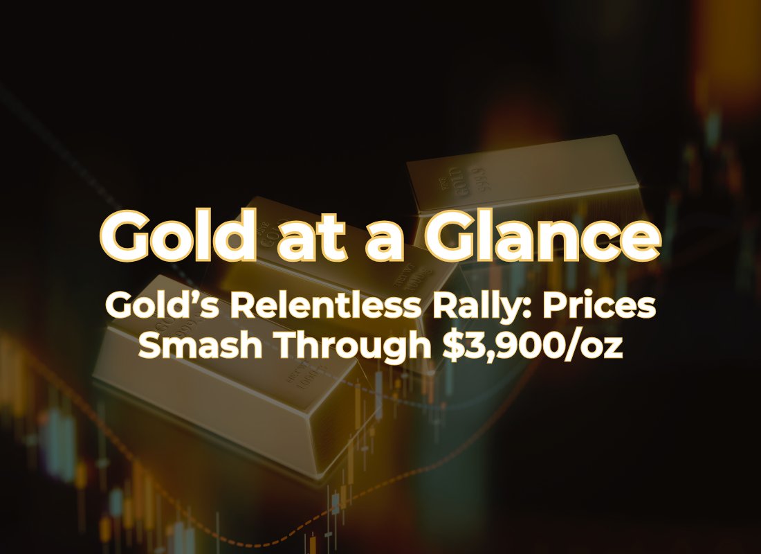 Gold has been on an unstoppable streak, now trading above $3,900 per ounce &amp; setting new records nearly every week. Our latest article breaks down what’s driving the surge &amp; what experts say could be next for the market: bit.ly/4pY4J5k

#Gold #MarketAlert #PreciousMetals