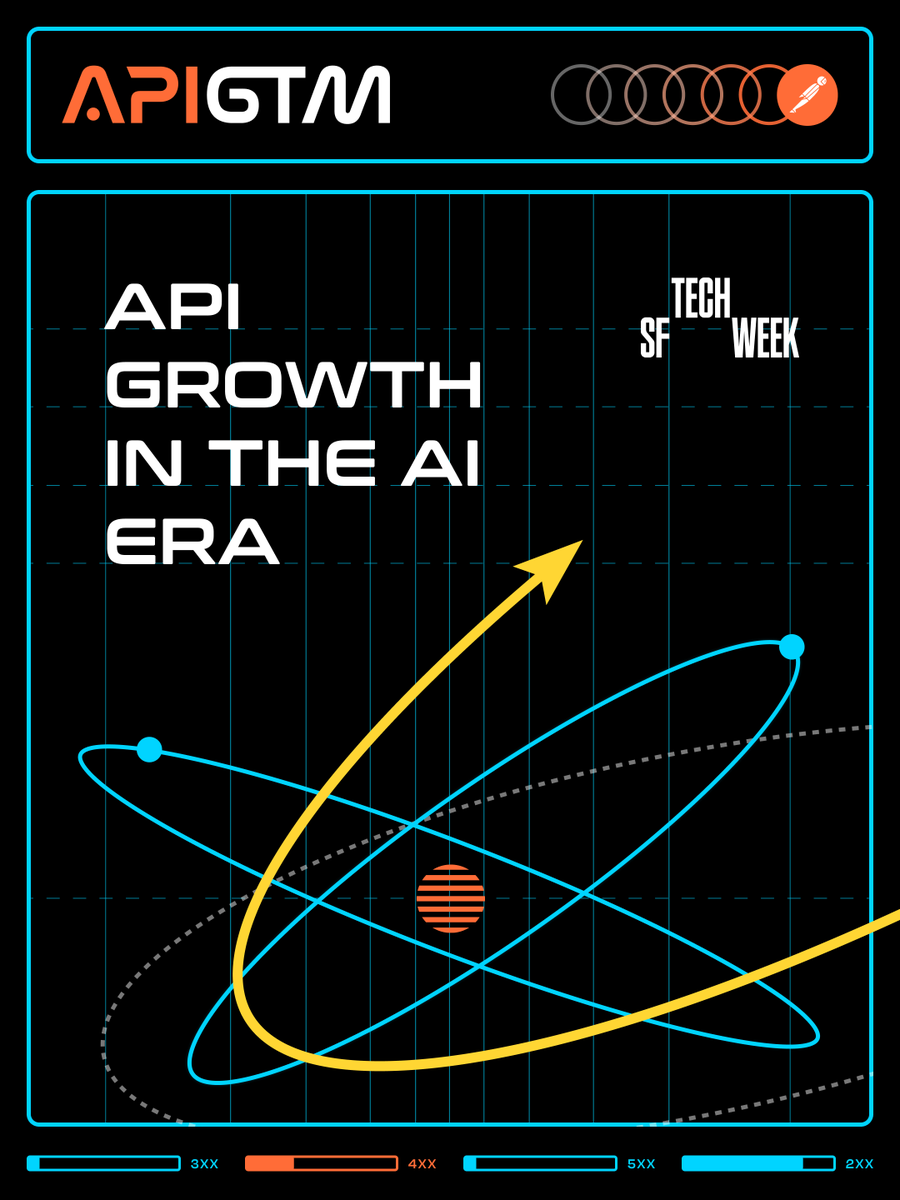 getpostman's tweet image. 🚨 LIVE TOMORROW: APIGTM at Postman HQ
Learn how leaders from @SalesforceDevs, @AWS, @Canva, @Zoom, @Google, and more turn APIs into growth engines.
📍 #SFTechWeek | 12–4 PM PT partiful.com/e/qdFeSYSXmeVf…