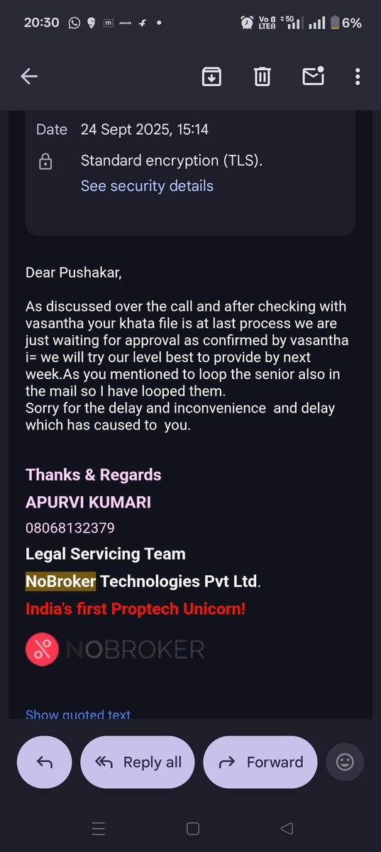 pushkargtm's tweet photo. @NoBrokerCare @AmitKumarA , I hope your team @nobrokercom and @NoBrokerCare had worked for more than 10 working days since 11th September or every one was at home for holidays for more than 20 days.
Just thought reminding you of the failed deadlines from your team for more than 6 months. https://t.co/RTJhbDzAZ8