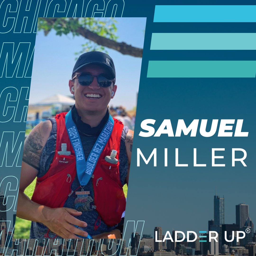 LadderUp's tweet image. Say hello to Sam Miller who's participating in the 2025 Bank of America @ChiMarathon for #LadderUp's cause. Let’s rally behind Sam as race day draws near this weekend!​

Sponsor Sam at ow.ly/9RkB50X6zRQ
Visit tinyurl.com/LUChiMarathon25 to learn more #ChicaGOtheDistance