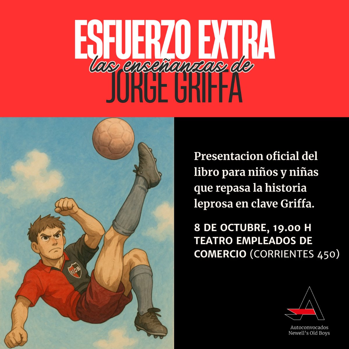 *ESFUERZO EXTRA. Las enseñanzas de Jorge Griffa*

Presentamos el libro para niños y niñas sobre la historia leprosa en clave Griffa. 

Un material auténtico, pensado para reflexionar y aprender sobre los valores y enseñanzas que pusieron a Newell's en la mesa de los grandes.

📆