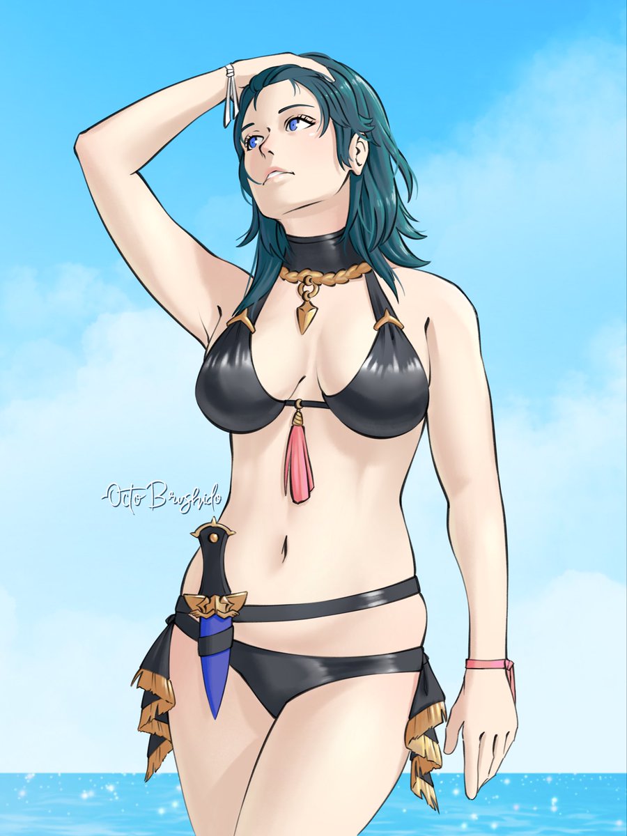 OctoBrushido's tweet image. Byleth is helping me hang on to summer 🥲
#FireEmblemThreeHouses