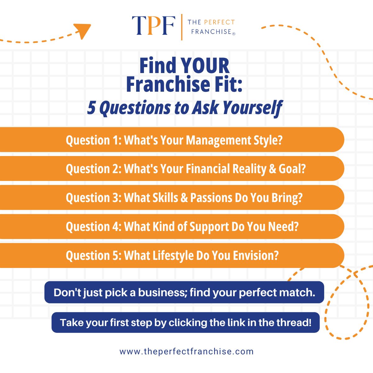 TPFranchise's tweet image. Skip the search for a ""best"" franchise! The best business is the one that fits you—your goals, skills, and lifestyle. Ready to go deeper? Schedule a consultation now!

#ThePerfectFranchise #FranchiseFit #Entrepreneurship #InvestInYourself