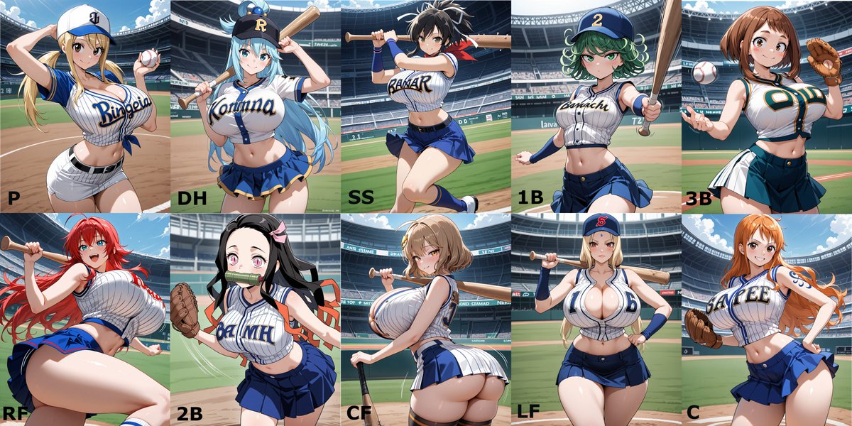 Wataa! Baseball - Team Clob ❤️
Yay~! 🎉 Our dream team “Team Clob” is finally here! ⚾✨
The Fan Club is open — and we’re waiting for YOU 💕⚾

🌟 Team Clob LineUp 🌟

⚡ P — Lucy Heartfilia (ルーシィ・ハートフィリア ，露西·哈特菲利亞)
💧 DH — Aqua (アクア， 阿克婭)
🔥 SS — Asuka