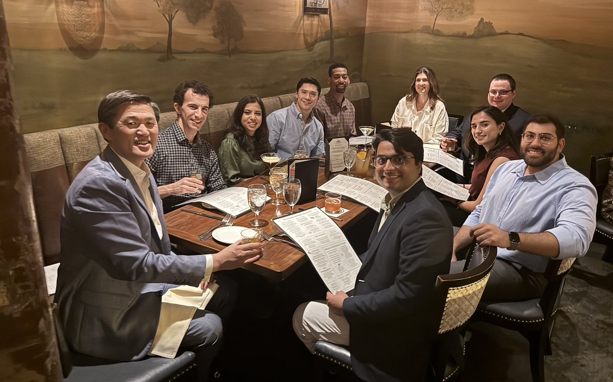Great dinner last night in Chicago with our research fellow and residents <a href="/HMSurgery/">Houston Methodist General Surgery Residency</a> and medical student from <a href="/EnMedStudents/">EnMedStudents</a> presenting at #ACSCC2025. Proud of their hard work, scholarship, and dedication to advancing surgery. Exciting future ahead!