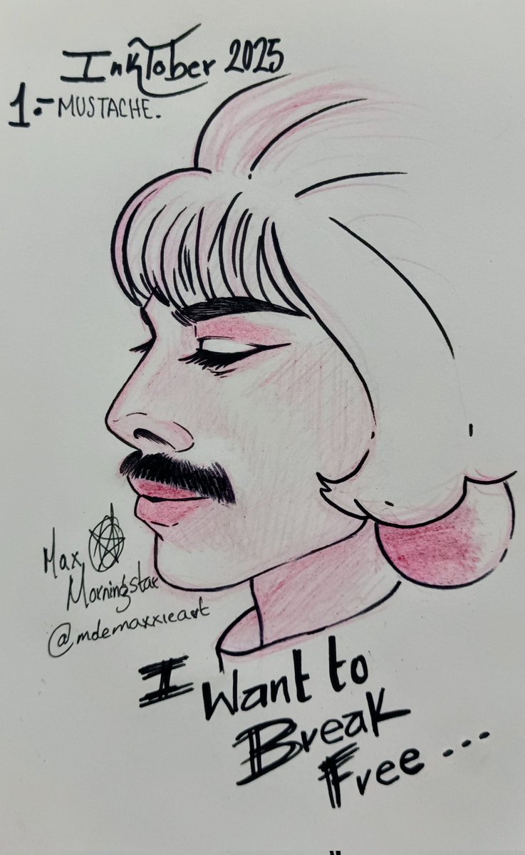 MdeMaxxiem's tweet photo. Este año estoy participando en el #Inktober2025  el año pasado hicimos uno con el estudio de Tatuajes en el que trabajo pero está vez si estamos haciendo el original y estos son los que llevo jejeje https://t.co/GgA2iUKDNx
