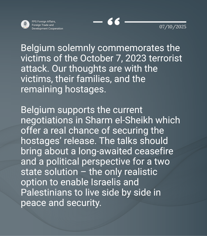 Belgium commemorates the 7 October 2023 terrorist attack ⤵