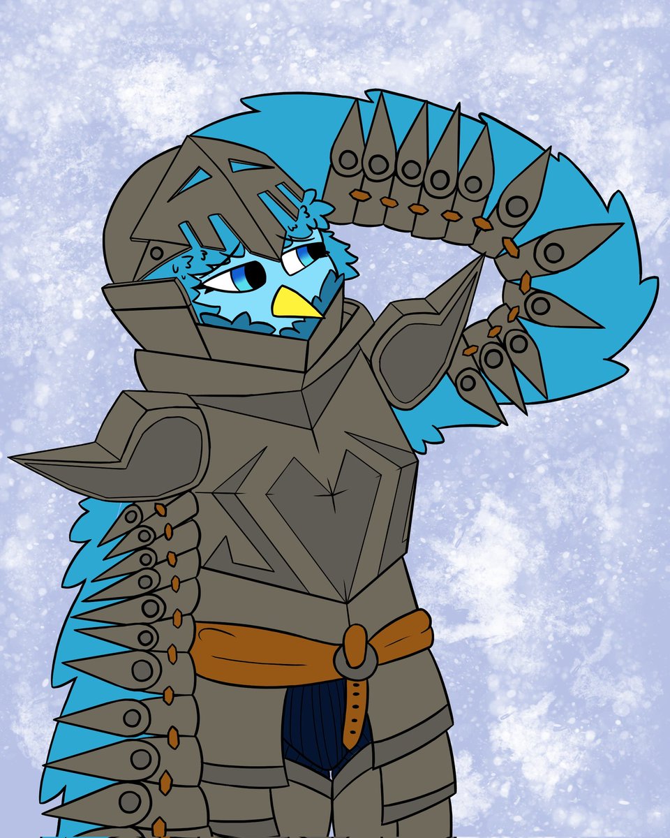SnchozFloyd's tweet image. *Jeez, even with the cold this new uniform is making me break a sweat, I doubt I could even fly with this on!
*Can Undyne stop changing our uniforms already?, it's the third time this month...
Martlet Monday #40
#Martlet #Undertaleyellow #UndertaleYellowfanart #martletmonday