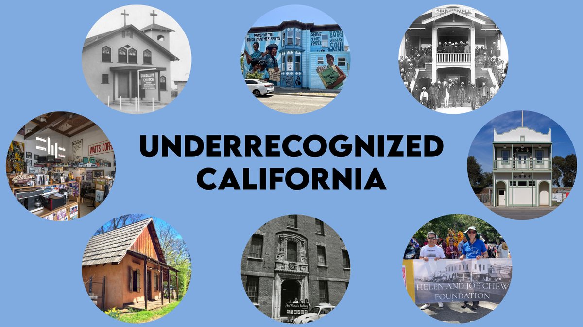 Through Underrecognized California, we partner with communities to document, designate, and celebrate the cultural landmarks that honor a complete history.

Our board has pledged $10,500 — help us match it! 

Learn more at: bit.ly/Underrecognize… #UnderrecognizedCA