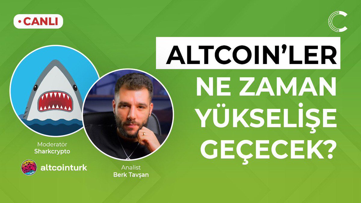 🔥Altcoinlerde yükseliş ne zaman? Kripto paralarda yön neresi?

🗨️ <a href="/berktavsan/"></a> ve <a href="/sharkcrypto/">sharkcrypto.eth ®</a> her Pazartesi 21.30’da <a href="/altcointurk/">Altcointurk</a> &amp; <a href="/Coinkolik/">Coinkolik</a> ortak YouTube yayını “Haftaya Bakış” ile karşınızda!

Piyasayı birlikte analiz ediyor, haftanın en önemli gelişmelerini