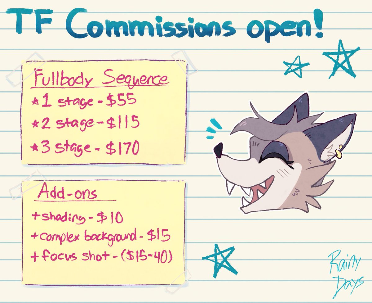 curseddragonldy's tweet image. ✨𝘊𝘰𝘮𝘮𝘪𝘴𝘴𝘪𝘰𝘯 𝘖𝘱𝘦𝘯𝘪𝘯𝘨✨

Heyo! I'm opening up for October TF Comms; 5 slots available. If interested, please fill out and submit the attached form. Thanks! 

Form: forms.gle/2YmXsJTg44cvgZ…