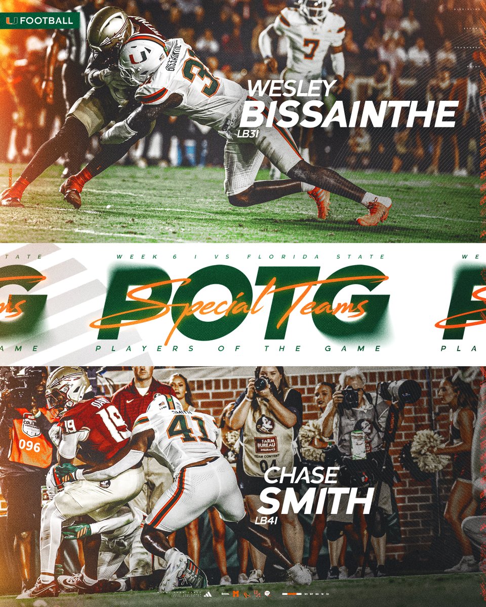 Wesley Bissainthe and Chase Smith are your Special Teams Players of the Game for Week 6! 🙌