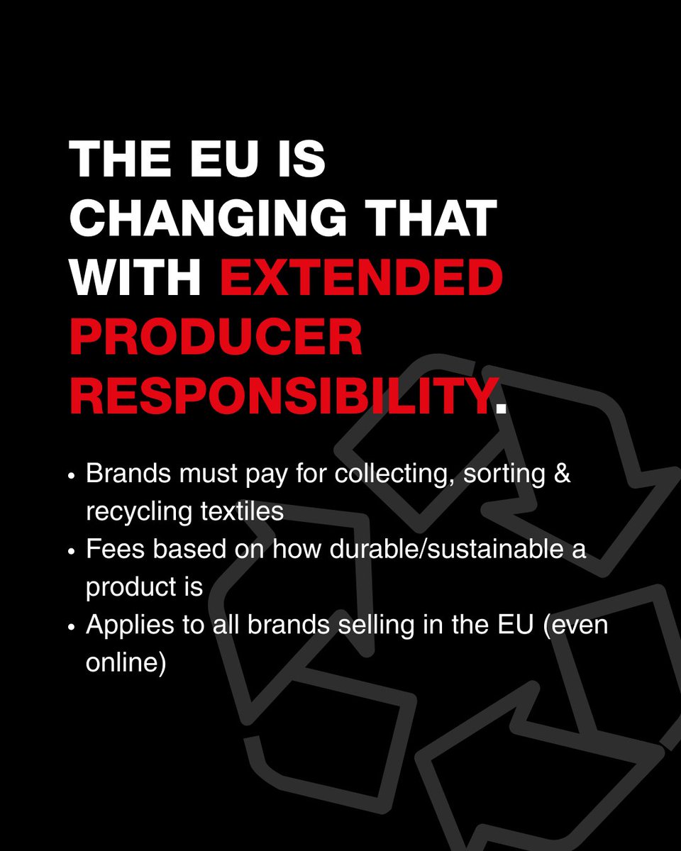 _Real_leather_'s tweet image. Fast fashion’s free ride is ending. Under new EU rules, brands will have to pay for the waste their products create - and the more disposable the design, the higher the cost.
🧵 Read more hubs.la/Q03LT4F80 

#CircularFashion #EUTextileLaw #WasteReform  #ChooseRealLeather
