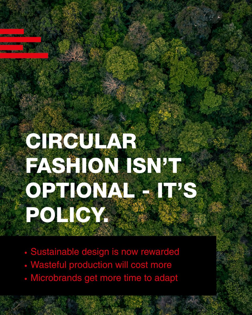 _Real_leather_'s tweet image. Fast fashion’s free ride is ending. Under new EU rules, brands will have to pay for the waste their products create - and the more disposable the design, the higher the cost.
🧵 Read more hubs.la/Q03LT4F80 

#CircularFashion #EUTextileLaw #WasteReform  #ChooseRealLeather