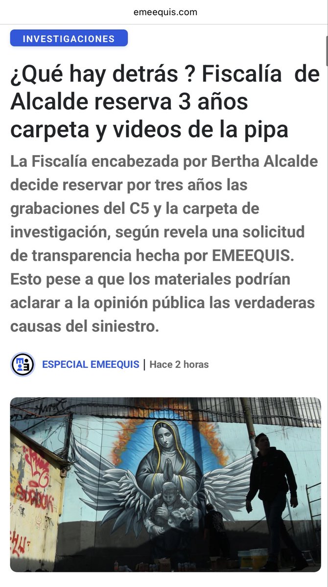 Esto ya debería ser un escándalo. La Fiscalía de la CDMX reservó por 3 años las grabaciones del C5 y la carpeta del caso de la explosión de la pipa en Iztapalapa, así lo revela <a href="/emeequis/">Emeequis</a>. Qué quiere ocultar el gobierno de Clara Brugada en esta tragedia.