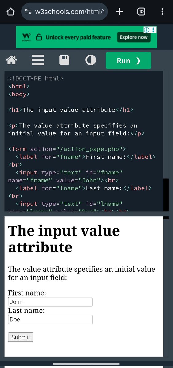 aayusha1317's tweet photo. DAY9 Today I learnt more about input attributes. There are different types of input attributes, which can bring out different changes in the html form input values. #LUD9 #LearningUtsav2025 #FestivalOfLearning @learning_utsav https://t.co/cRTgxnh1Ij