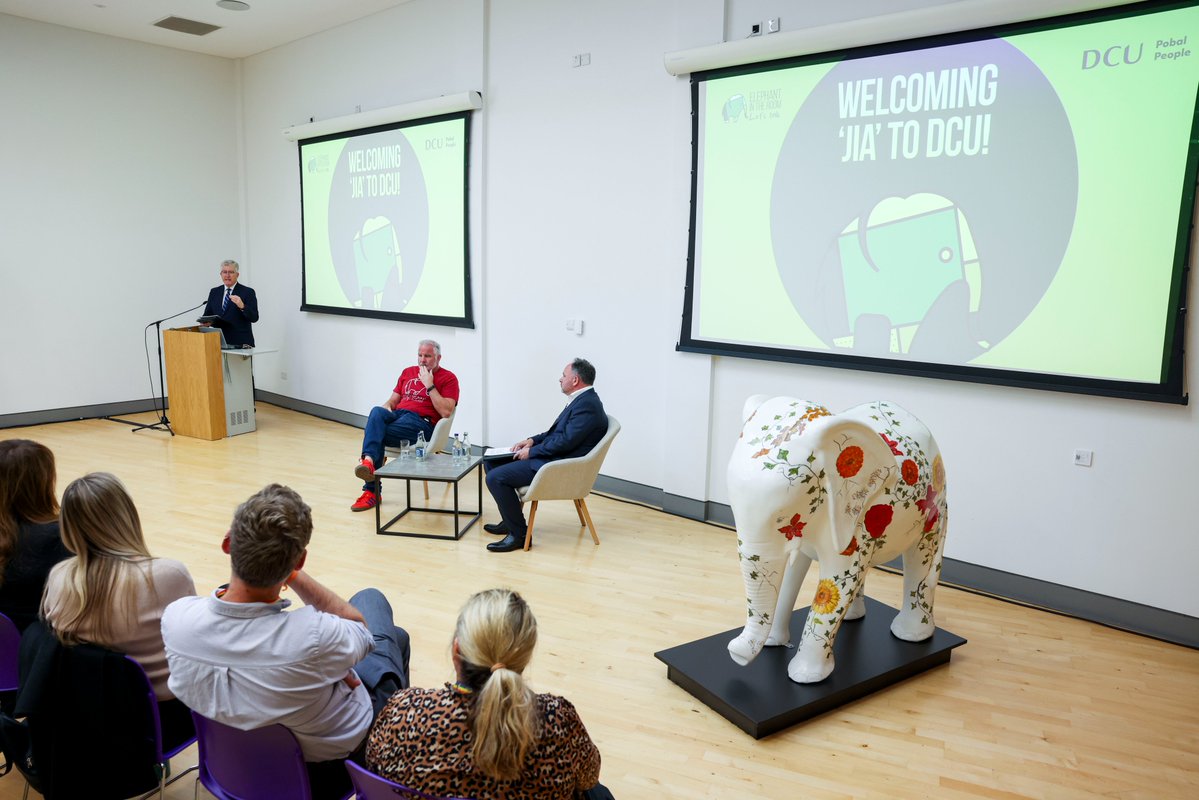 DCU's tweet image. Mental health is an essential part of our lives, yet it is often the 'elephant in the room' - a topic that goes unspoken. By bringing it into the open, DCU's Elephant in the Room Jia, encourages dialogue, awareness, and positive change. Learn more here: dcu.ie/people/elephan…