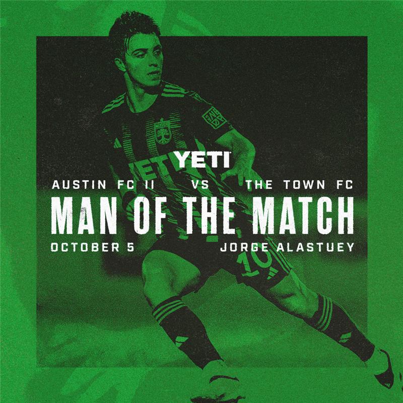AustinFCII's tweet image. ¡Marcando el ritmo! 🇪🇸

Jorge Alastuey is your @YETICoolers MOTM!