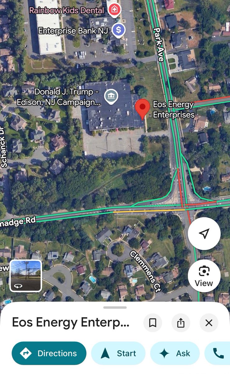 lookingatstats's tweet image. Look what happens when you google map where the headquarters of $eose is.
This needs to go viral