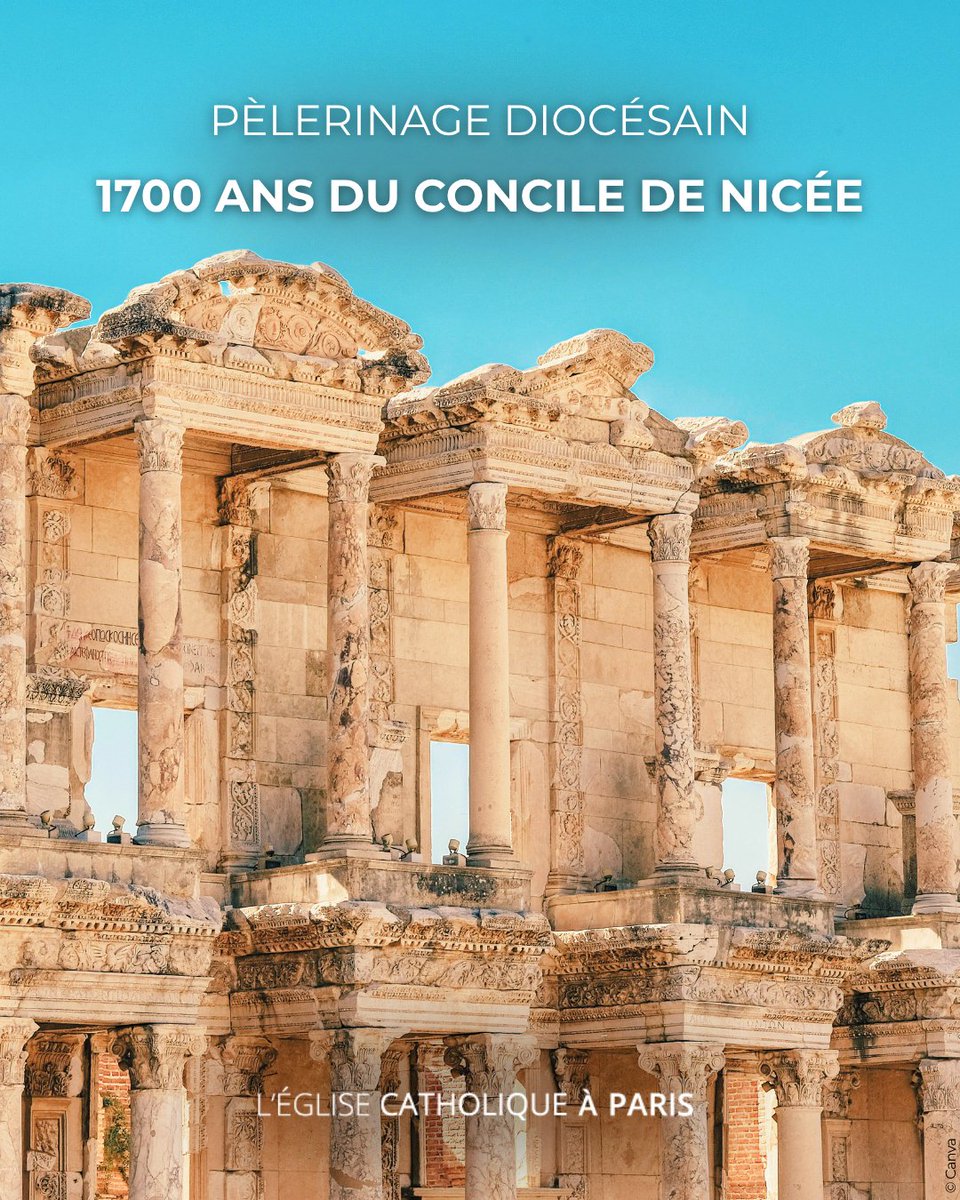 dioceseparis's tweet image. 🚶 Dans le cadre des 1700 ans du Concile de #Nicée, une centaine de pèlerins du diocèse de Paris s’apprêtent à prendre la route vers la Turquie, sur les traces des premiers témoins de la foi.

📆 En 325, le premier Concile de Nicée posait les fondations de notre foi chrétienne :…