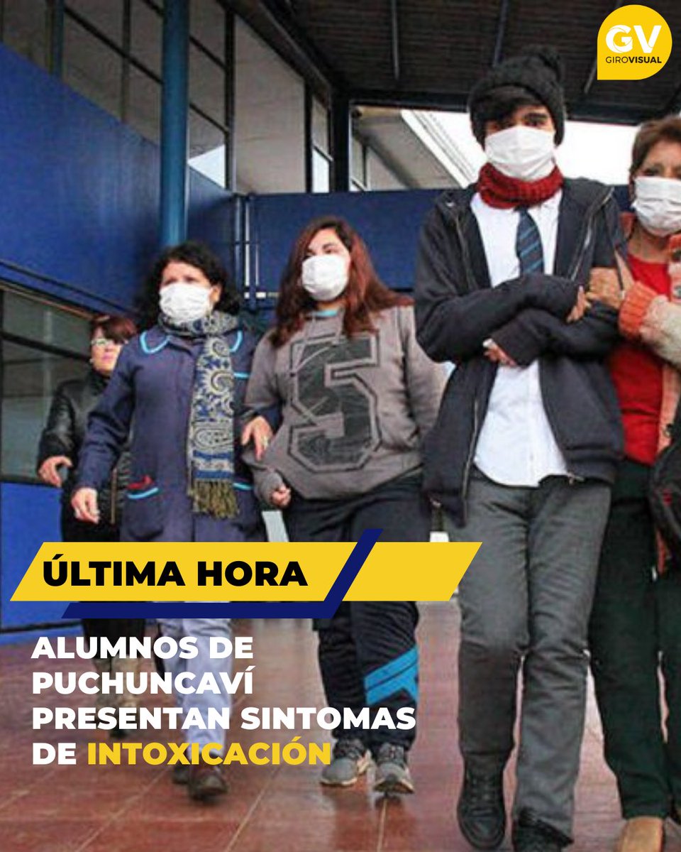 Al menos 50 alumnos de 5 colegios de Puchuncaví presentan síntomas de intoxicación en la comuna, acusan un fuerte olor a cloro en diferentes puntos de la zona.

El delegado presidencial Cristian Cáceres y personal de salud se encuentran realizando una evaluación de la situación.