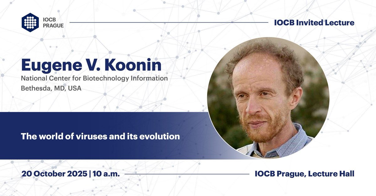 IOCBPrague's tweet image. 🗣️ We are looking forward to hosting Dr. Eugene V. Koonin (@NCBI @NIH, USA) with an invited lecture &quot;The world of viruses and its evolution&quot; in two weeks&apos; time ► uochb.cz/en/event-calen… ⤵

#IOCBInvitedLecture #praguelectures