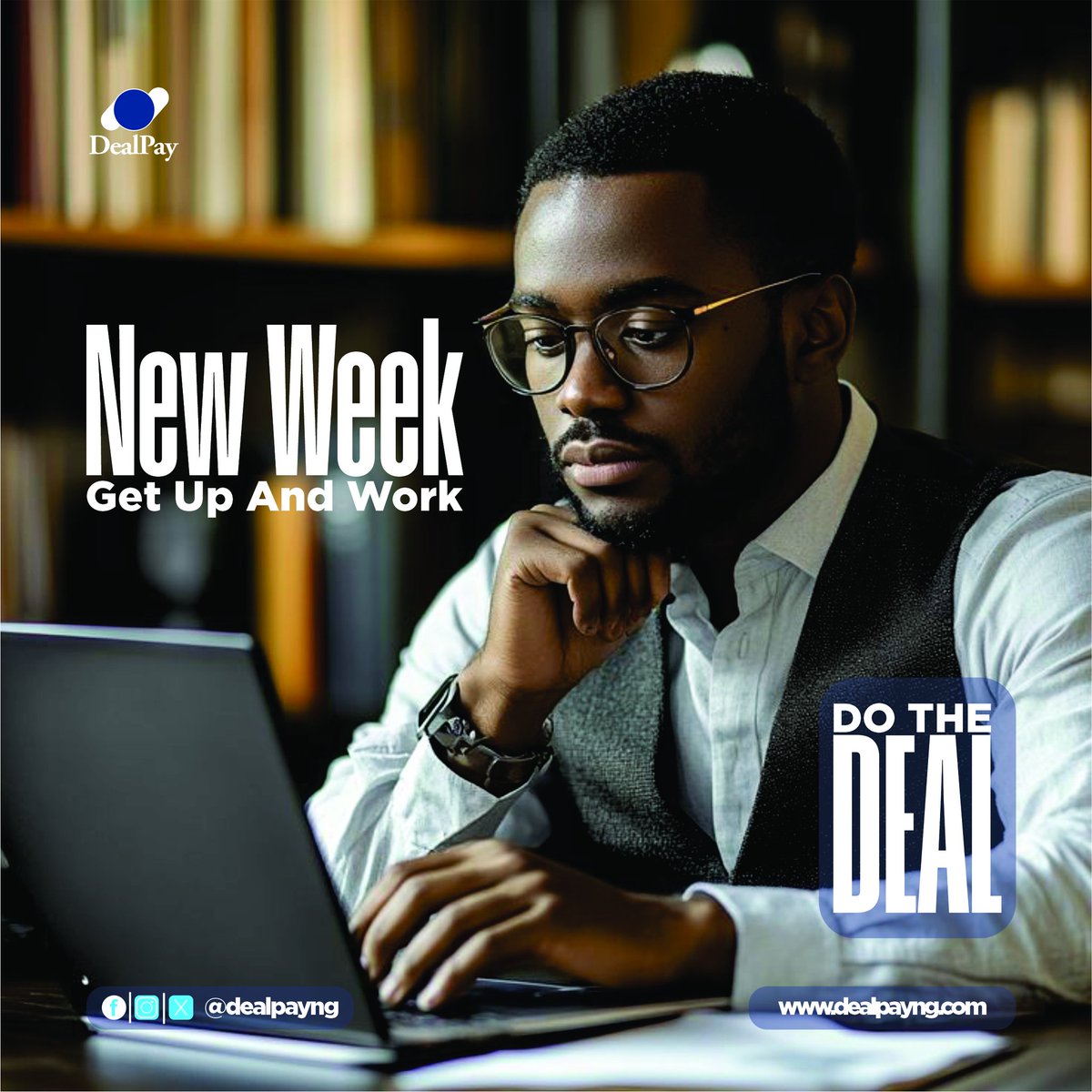 dealpayng's tweet photo. It's a new week, get up and do the deal

#MondayMotivation https://t.co/Eg2vvC5MGp