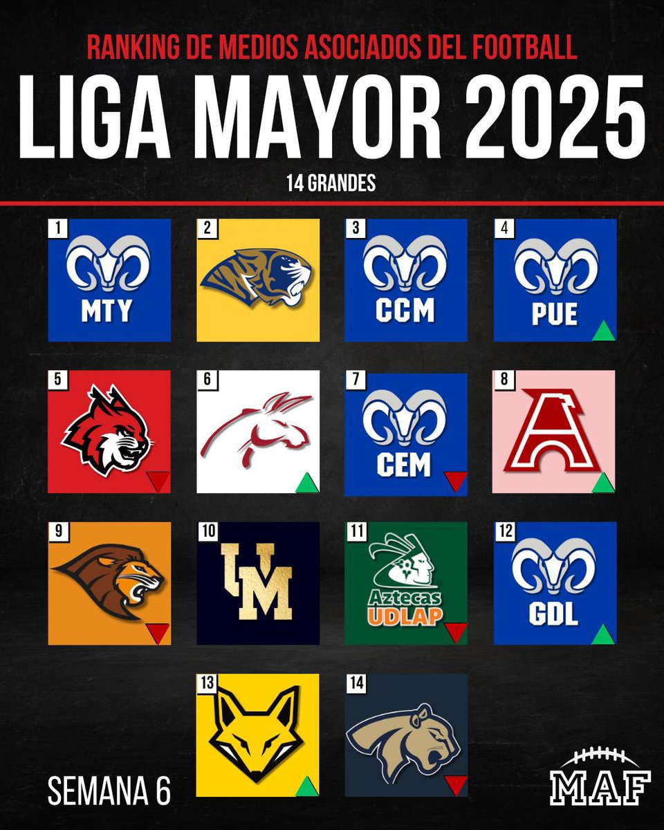 MediosAsociados's tweet image. Con ustedes el #RankingONEFA correspondiente a la semana 5 de #14G 

En #LosMAF sabemos que la suma de esfuerzos siempre dará mejores resultados.