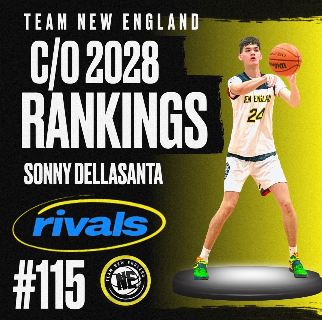 Team New England Basketball Club (@tnebballclub) on Twitter photo 2028 F <a href="/sonnydellasant/">Sonny Dellasanta</a> has heard from <a href="/IlliniMBB/">Illinois Men's Basketball</a> & <a href="/Cuse_MBB/">Syracuse Men’s Basketball</a> in the last week. The 6’11” F was ranked #115 by <a href="/Rivals/">Rivals</a> & is moving up the rankings.
Not many that can shoot it as comfortably as Sonny at his height‼️🎯
#TheHomeTeam 2028 F <a href="/sonnydellasant/">Sonny Dellasanta</a> has heard from <a href="/IlliniMBB/">Illinois Men's Basketball</a> & <a href="/Cuse_MBB/">Syracuse Men’s Basketball</a> in the last week. The 6’11” F was ranked #115 by <a href="/Rivals/">Rivals</a> & is moving up the rankings.
Not many that can shoot it as comfortably as Sonny at his height‼️🎯
#TheHomeTeam