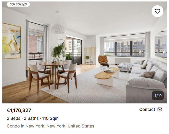 Se vocês tivessem aí à mão 1.300.00,00€ preferiam comprar um apartamento em Manhattan ou no FEIJÓ ?????