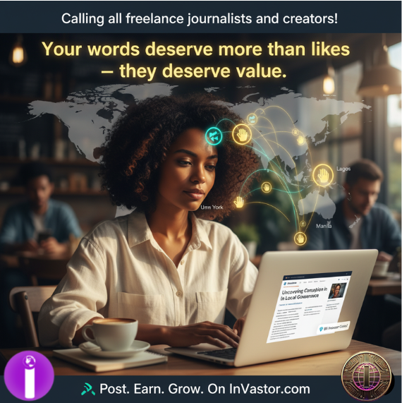 inv_coin64504's tweet photo. π Calling all freelance journalists and content creators!
Get your stories seen β and get paid.
π Use https://t.co/VczBuy8ydl to post ANYTHING: articles, news, or insights
π° Earn in #InVastorCoin
π Escrow-secured payments
π’ Boost posts for wider reach
You write the truth. InVastor pays you for it.
π Sign up: https://t.co/VczBuy8ydl
π Learn: https://t.co/sHQEnwJzGW
#InVastor #InVastorCoin #Journalism #CryptoEarnings #FreelanceLife