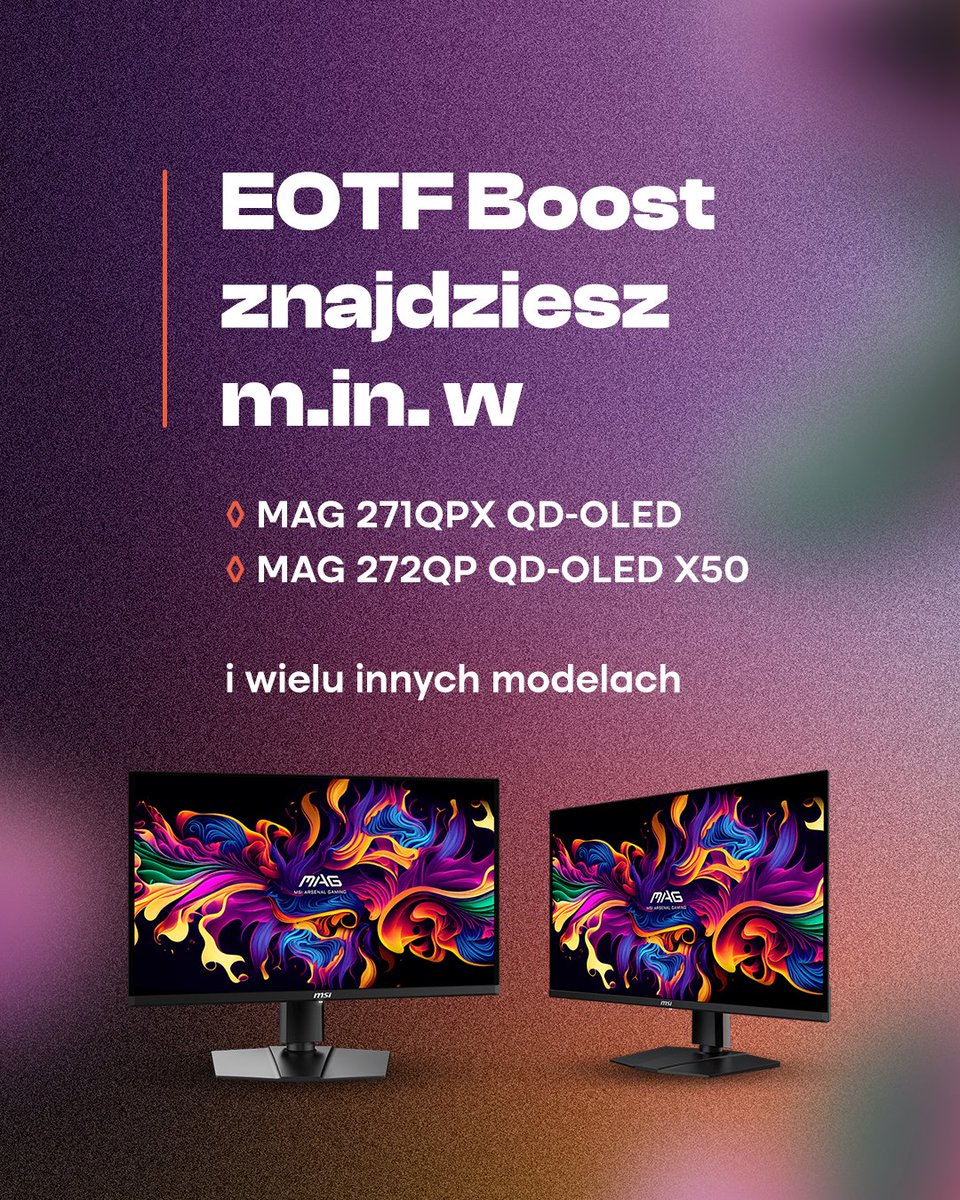msi_polska's tweet image. Każdy piksel ma znaczenie.
Z EOTF Boost zobaczysz więcej - zachowaj kontrast, widoczność i przewagę w każdej rozgrywce.

#MSIGaming #EOTFBoost #PlayWithPrecision