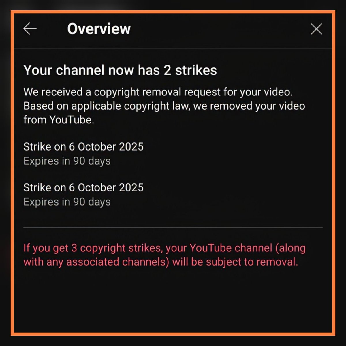 GOTGAMES_TB's tweet image. We have now received 2 fraudulent copyright strikes and it looks like the channel will be terminated. 💔 

NOT from UMA (Taylor's label who already own the rights fairly to my videos) but from a random agency based in India NOT affiliated with Taylor Swift.

If we receive 1 more,…
