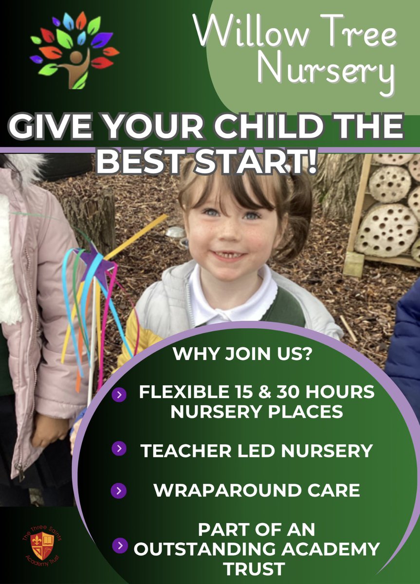 Come join our amazing Nursery! 15 &amp; 30 hours available. Please ring the school office for more information ✨