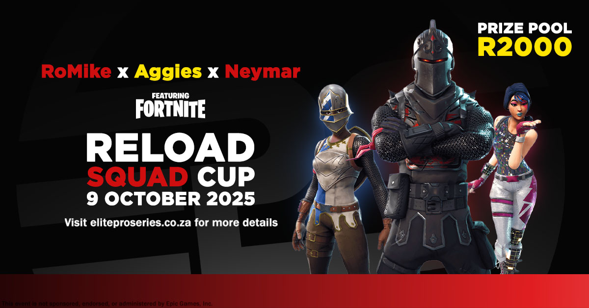 🔥RoMike x Aggies x Neymar Reload Squad Cup
💰R2000 Prize Pool
📆9 Oct 2025
🕖19:00
🎮5 Games

Think your squad has what it takes? 👀
Tag your 3 teammates below down ⬇
We’re picking 7 squads straight from the comments!