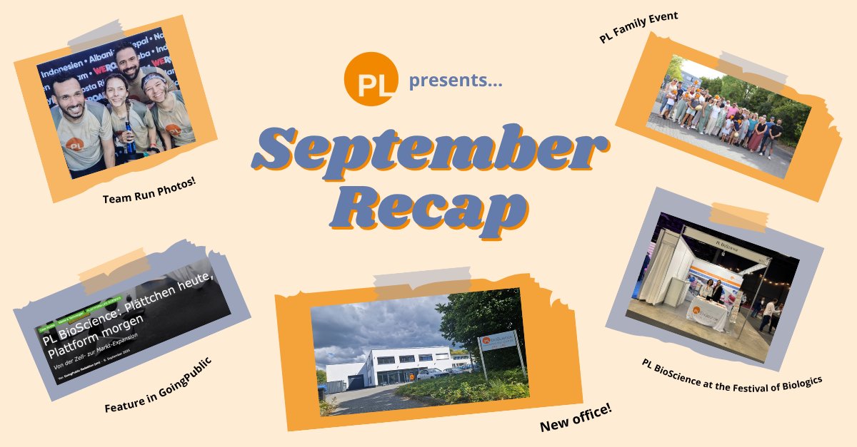 🤩 Welcome to our #SeptemberRecap at PL BioScience! 🧡

Keep following our journey and reach out to join our #PLPlanet today! ✨

#ELAREM #HumanPlateletLysate #Biotechnology #StemCells #CellCulture #CellTherapy