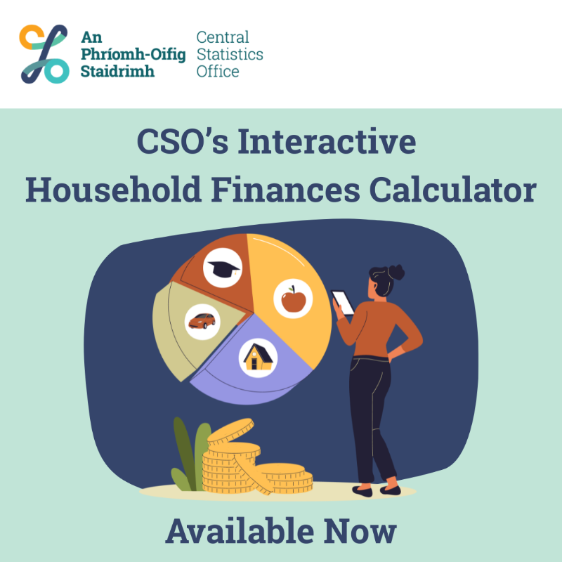 CSOIreland's tweet photo. Interactive Household Finances Calculator out now.

The new calculator lets users see how their household finances compare with others in Ireland across three key areas: income, spending, and wealth.

Why not check out the new tool for yourself? ⬇️⬇️

#CSOIreland #Ireland