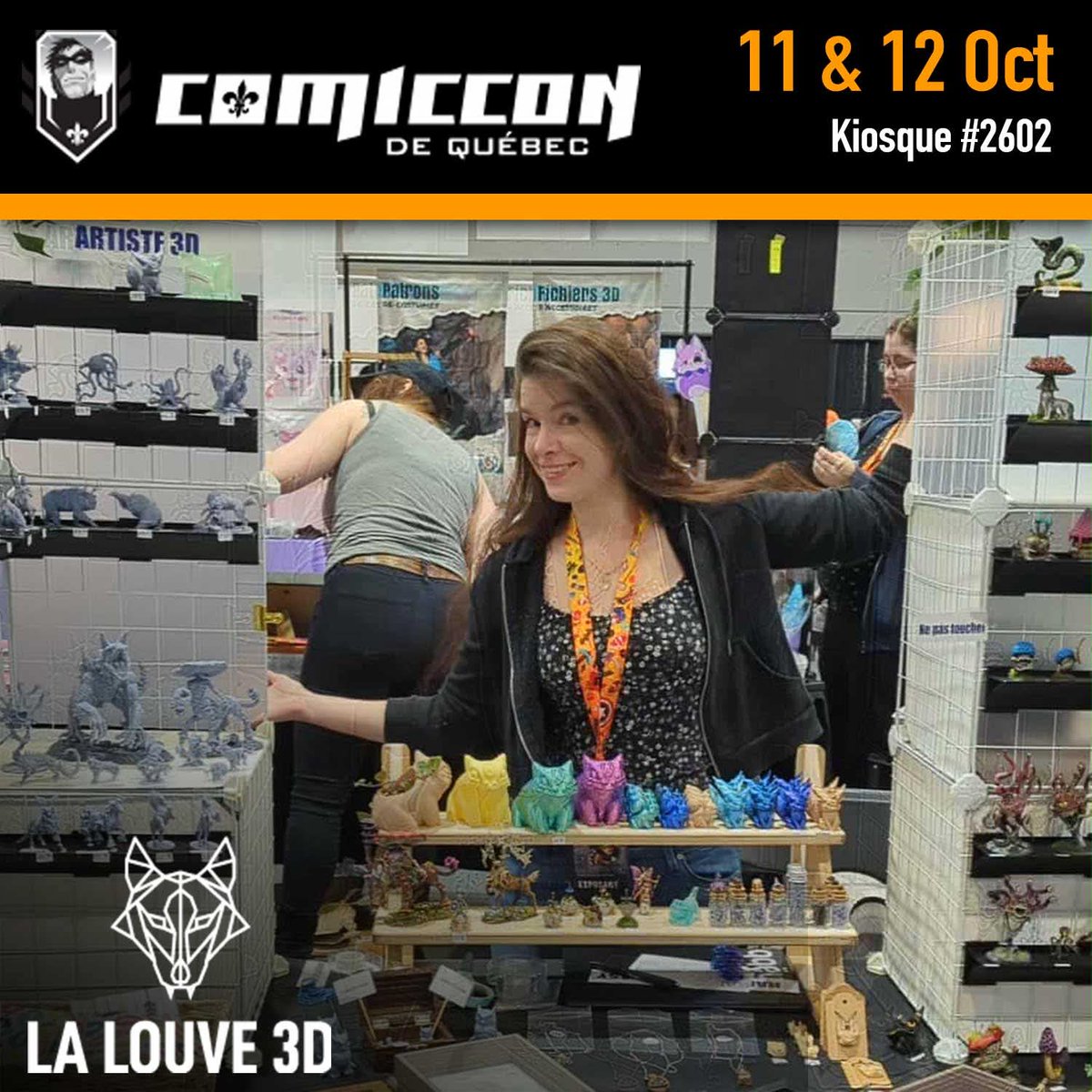 LaLouve3d's tweet image. C&apos;est bientôt la Comiccon de Québec: les 11 et 12 octobre prochains au Centre des Congrès. Je serais à l&apos;emplacement 2602 avec mon chéri, ce sera l&apos;occasion de vous rencontrer et de discuter un peu😄!

#dnd #rpg #tabletoprpg #miniaturepainting #3dprint #comicconvention
