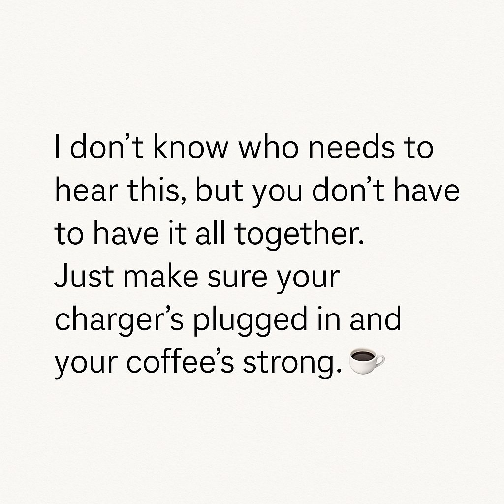 MakeupNMomma's tweet photo. If my phone’s charged &amp; my caffeine’s kicking, I can handle just about anything.☕️📱
#RelatableAF #CoffeeAndChaos #dailymoodcheck  #FunnyTruth https://t.co/qCDPO4Aewr
