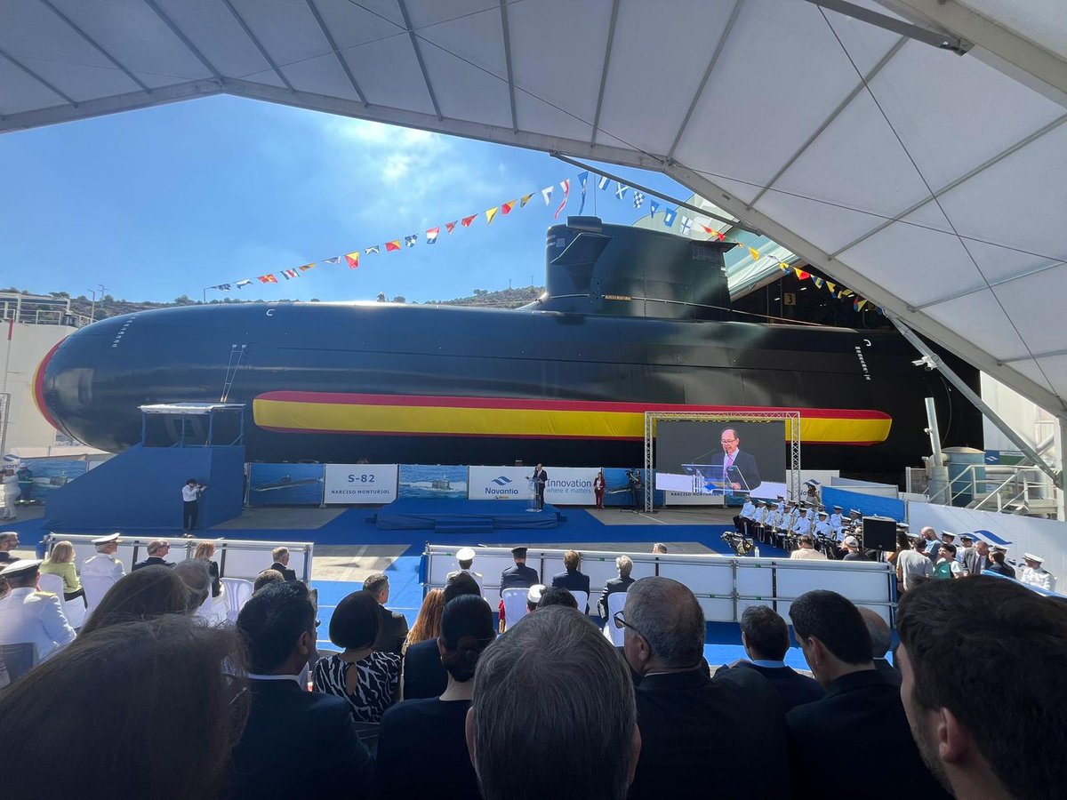 frizonia's tweet image. Frizonia fue invitada a la puesta a flote del submarino S-82 “Narciso Monturiol”, donde pudimos presenciar un evento de gran importancia para la industria naval española, siendo parte de este hito en la modernización y autonomía tecnológica de la Armada Española.